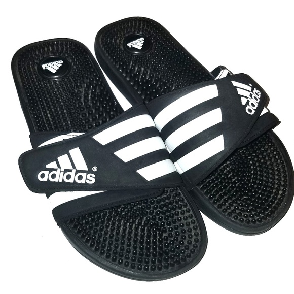 mens adidas flip flops size 9